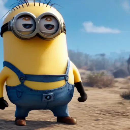 Image similar to Film still of a Minion, from Red Dead Redemption 2 (2018 video game)