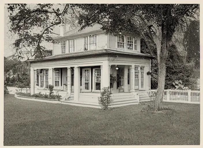 Prompt: an average house in the suburbs from the 1920’s