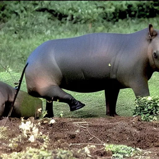 Prompt: A tapir in the film Stalker (1979)