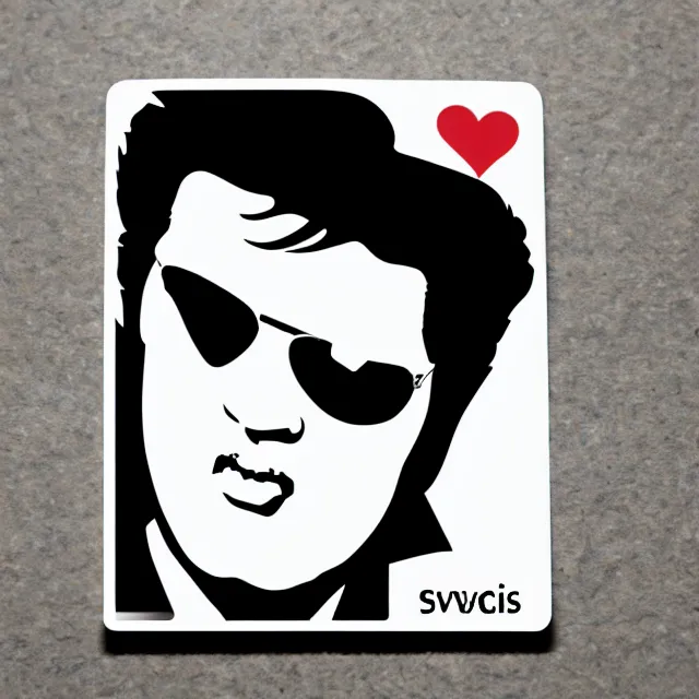 Image similar to svg sticker art of a elvis