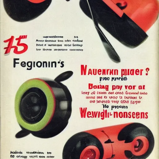 Image similar to 1 9 5 0 style magazine advertisement for fidget spinners