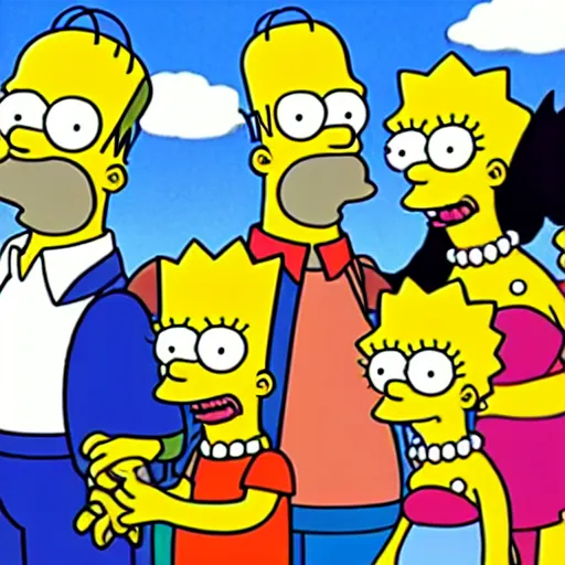 Prompt: simpsons, the anime series ( 1 9 9 0 )