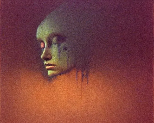 Image similar to by francis bacon, beksinski, mystical redscale photography evocative. dolly parton