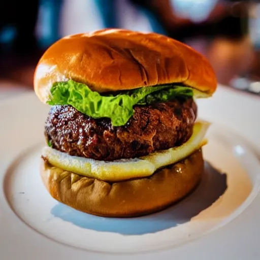 Image similar to close up high resolution photo of hamburger, michelin star, very tasty, food photography, instagram, trending