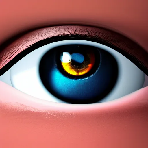 Image similar to hyper realistic eye, 3d render final fantasy style