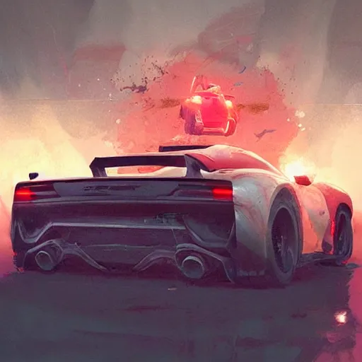 Image similar to 🏎️🍄 , digital Art, Greg rutkowski, Trending cinematographic artstation