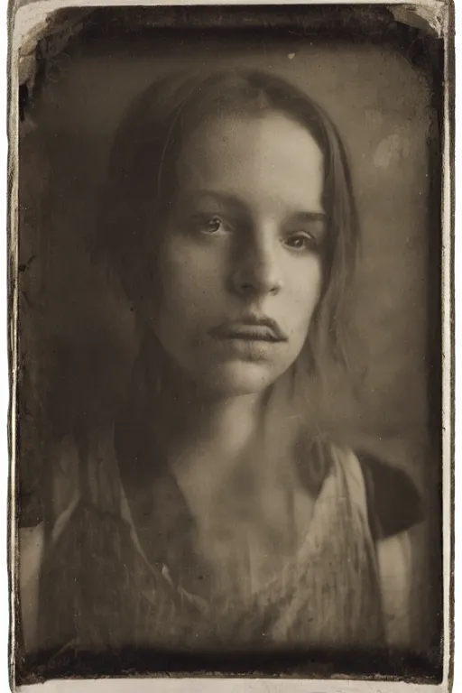 Image similar to a collodion process photograph, portrait of a sasquash