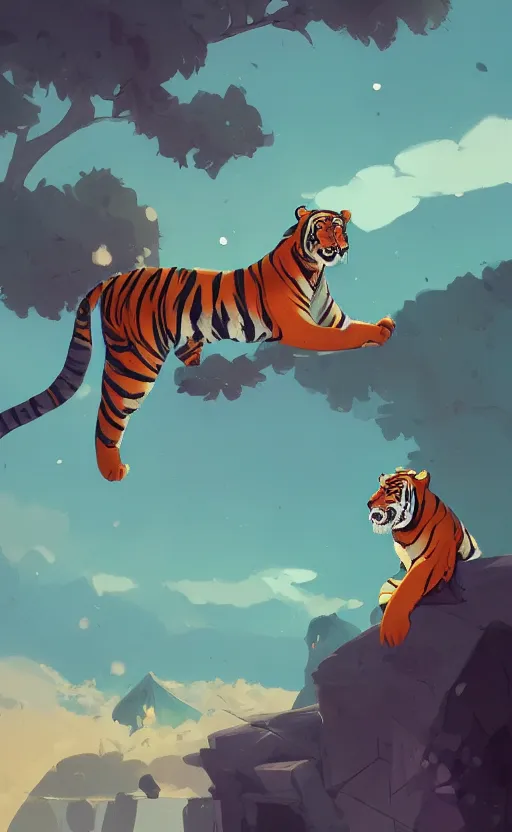 Prompt: a cute tiger character in a scenic environment by atey ghailan, character art, trending on artstation