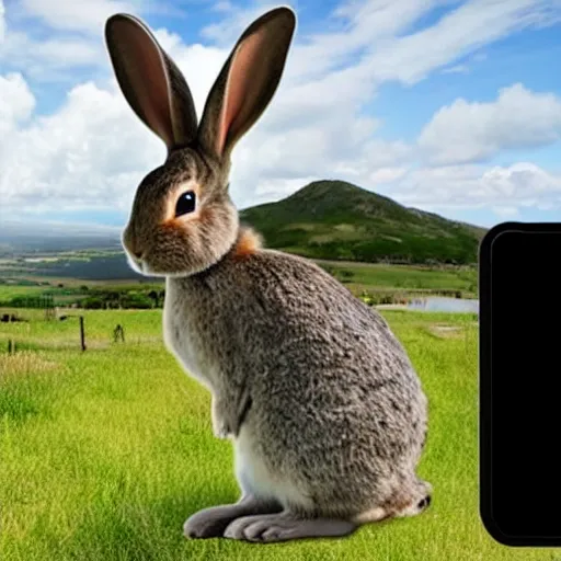 Prompt: a rabbit playing geoguessr