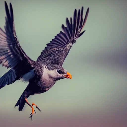 Prompt: mechanical bird in mid flight, high shutter speed detailed 4k photograph