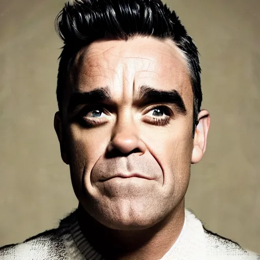 Prompt: robbie williams portrait