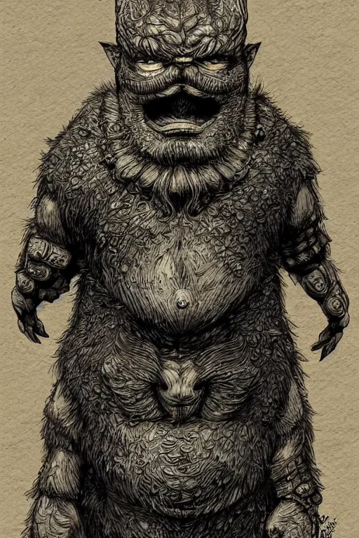 Image similar to fantasy dwarf mole hybrid, symmetrical, highly detailed, digital art, sharp focus, trending on art station, kentaro miura manga art style