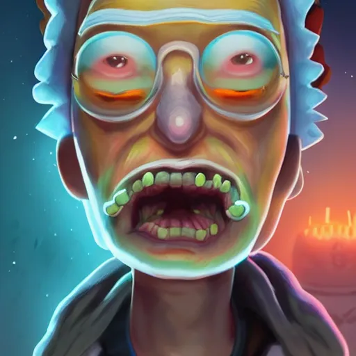 Image similar to rick and morty as humans, highly detailed portrait, digital painting, artstation, concept art, smooth, sharp foccus ilustration, artstation hq