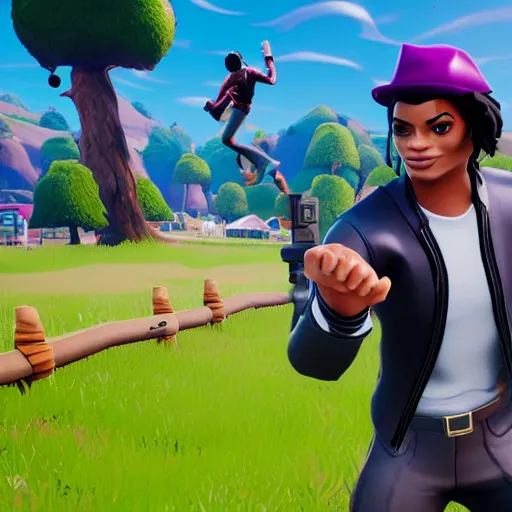 Image similar to michael jackson in fortnite