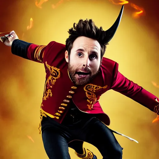 Prompt: charlie day as a matador, hyper detailed, action shot, 8 k