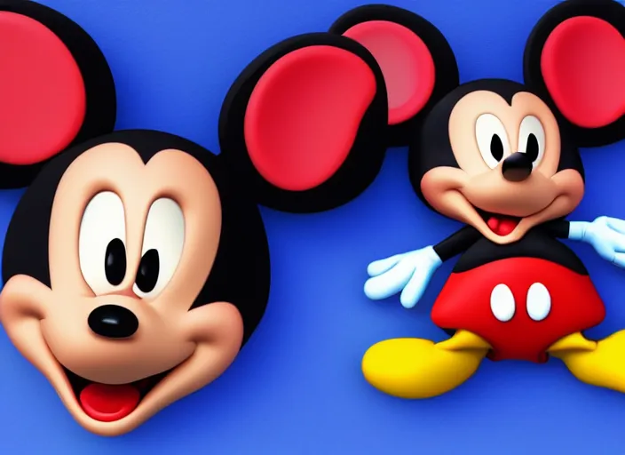 Image similar to mickie mouse in 3 d, in the style of disney