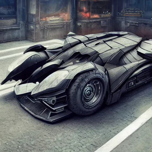Image similar to the batmobile as a truck, au naturel, hyper detailed, digital art, trending in artstation, cinematic lighting, studio quality, smooth render, unreal engine 5 rendered, octane rendered, art style by klimt and nixeu and ian sprigger and wlop and krenz cushart