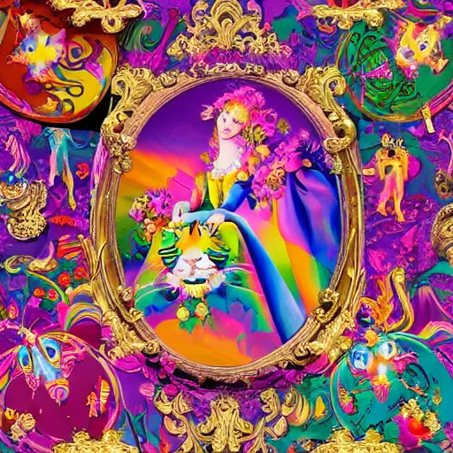 Image similar to Lisa Frank and Baroque collaboration