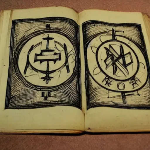 Image similar to magic protection iconography old book vintage bible occult rune sketch alchemy ink
