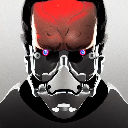 Image similar to face icon stylized minimalist terminator genysis, loftis, cory behance hd by jesper ejsing, by rhads, makoto shinkai and lois van baarle, ilya kuvshinov, rossdraws global illumination