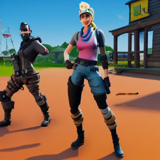 Prompt: Waya Steurbaut in Fortnite in the style of waya Steurbaut