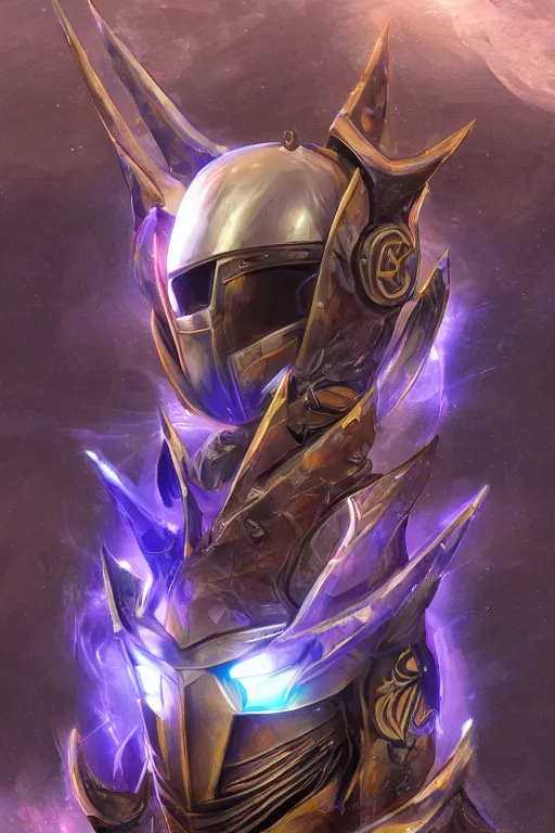 Image similar to helmet armor guardian destiny in witch queen illumination ray tracing hdr fanart arstation by sung choi robot ninja mask and eric pfeiffer and gabriel garza and casper konefal