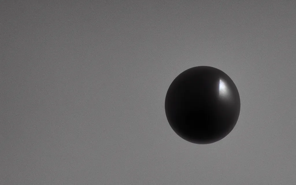 Prompt: a black sphere | a black cube | a black pyramid, on a white background, in a row