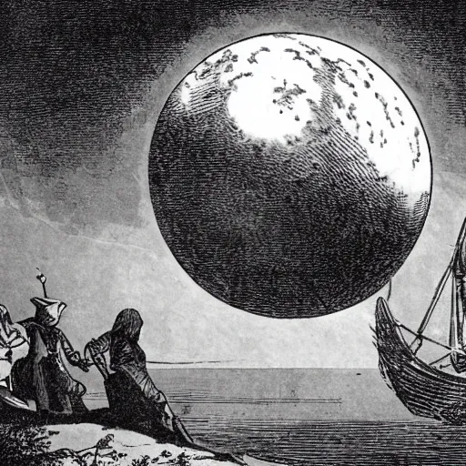 Image similar to the great moon hoax of 1 8 3 5