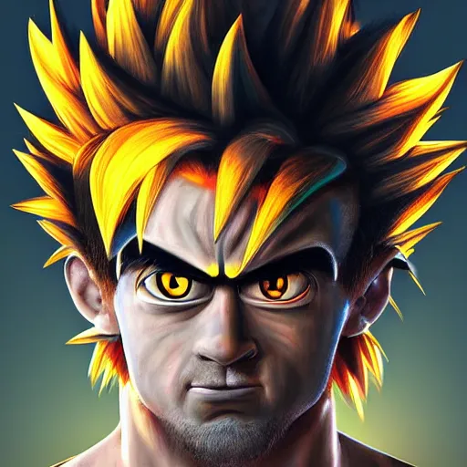 Prompt: masterpiece portrait of a minion as goku au naturel hyper detailed digital art trending in artstation cinematic lighting studio quality