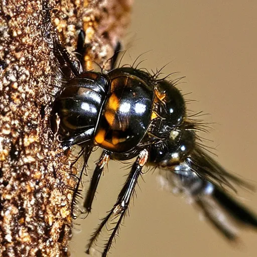 Image similar to kung fu!!!! flies fighting with each other, macro, canon eos