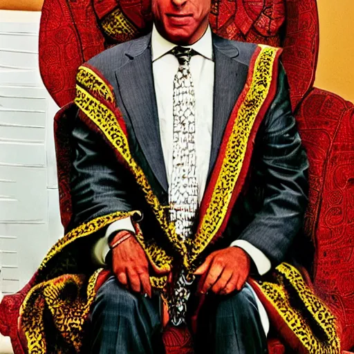 Prompt: saul goodman as an african emperor