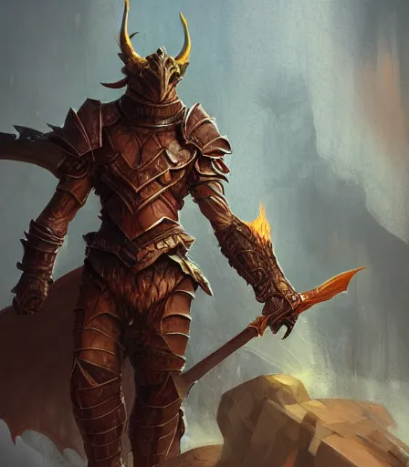 Prompt: Male Dragon Dragonborn Paladin full body wide angle action shot,dnd, highly detailed, digital painting, artstation, concept art, sharp focus, illustration, art by artgerm and greg rutkowski and alphonse mucha