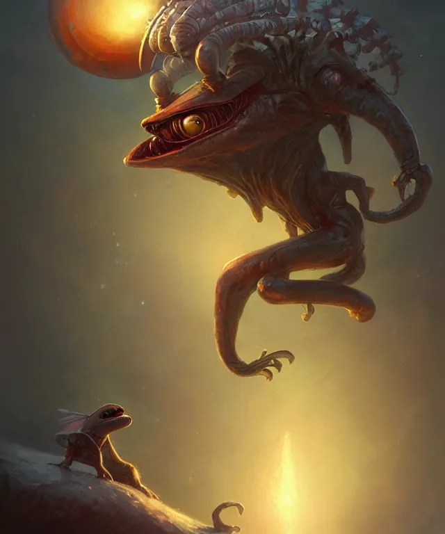 Image similar to a telekinetic alien creature, adorable and whimsical, fantasy, elegant, digital painting, artstation, concept art, matte, sharp focus, illustration, art by justin gerard