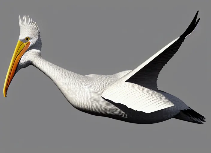 Prompt: 3d model of pelican, 8k, detailed, realistic