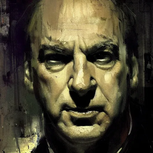 Image similar to saul goodman portrait painted by jeremy mann