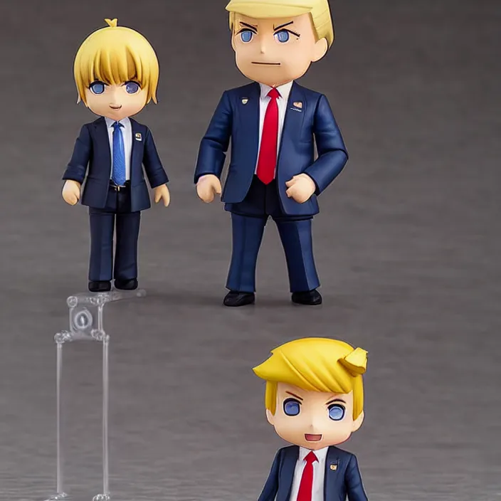 Image similar to Donald Trump, An anime Nendoroid of Donald Trump, figurine, detailed product photo