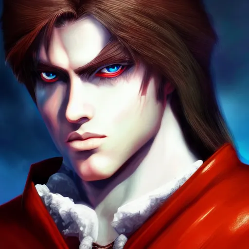 Image similar to An award winning portrait of Richter Belmont from Castlevania, artstation, digital art, ultra detailed masterpiece, 4k