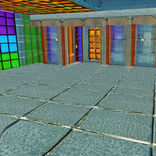 Image similar to a liminal space, screenshot from mario 6 4