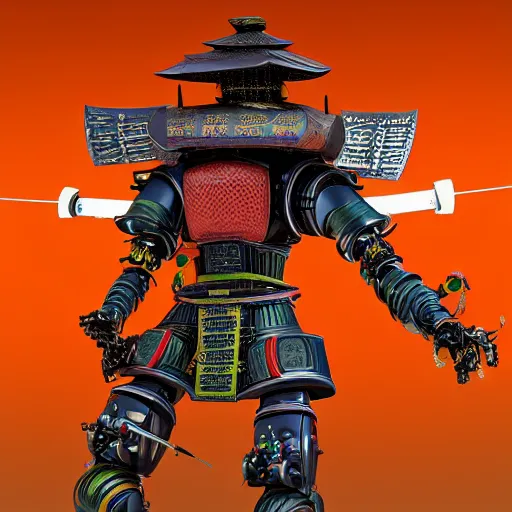 Image similar to robot samurai 500 unique photorealism 8k