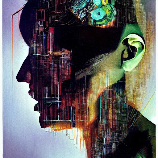 Image similar to citizen portrait soft light painted by dave mckean and erik jones, inspired by kenyan ghost in the shell anime, smooth face feature, intricate oil painting, high detail illustration, sharp high detail, manga and anime 1 9 9 9