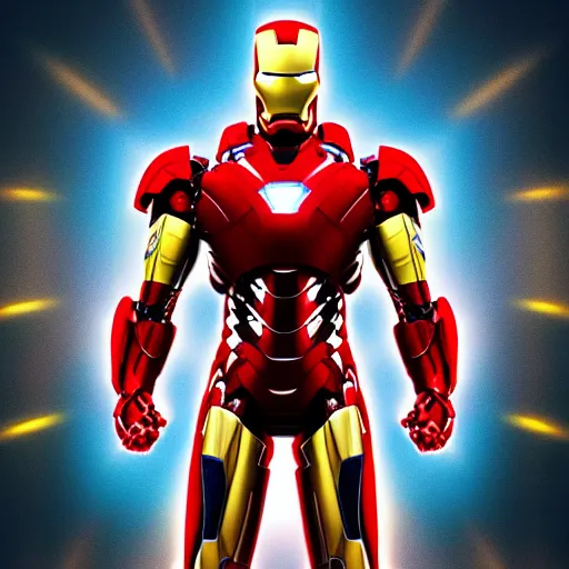 Image similar to Iron Man in Ukraine colors 4K detail