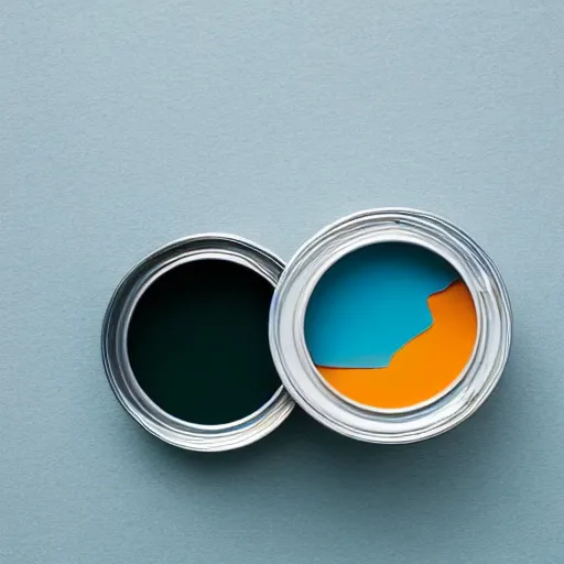 Image similar to can of paint, minimal, modern, colors, mix