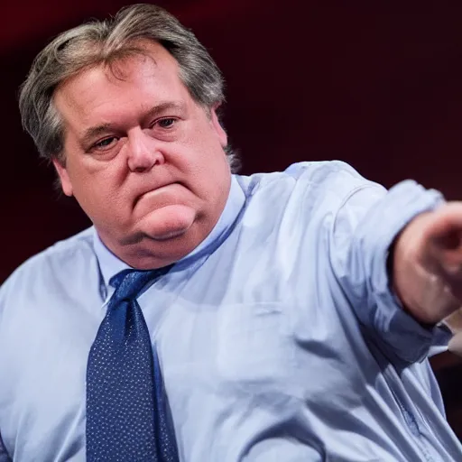 Image similar to the love-child of Steve Bannon and Alex Jones