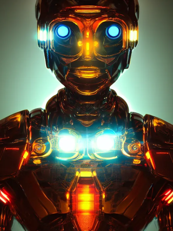 Prompt: portrait art of psychedelic robot 8 k ultra realistic, lens flare, atmosphere, glow, detailed, intricate, full of colour, cinematic lighting, trending on artstation, 4 k, hyperrealistic, focused, extreme details, unreal engine 5, cinematic, masterpiece