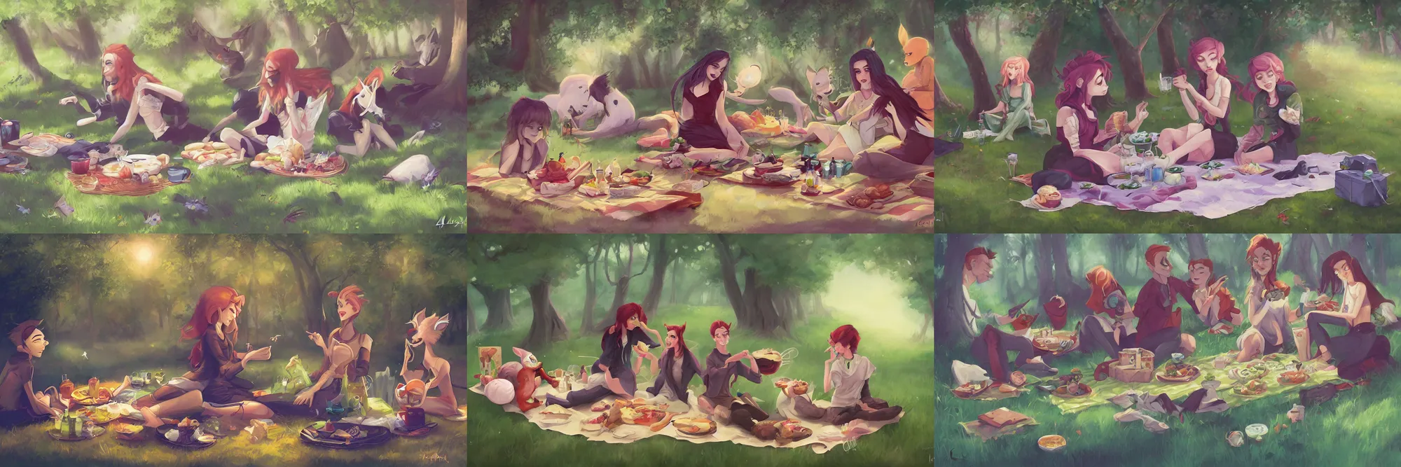 Prompt: The greatest picnic by loish