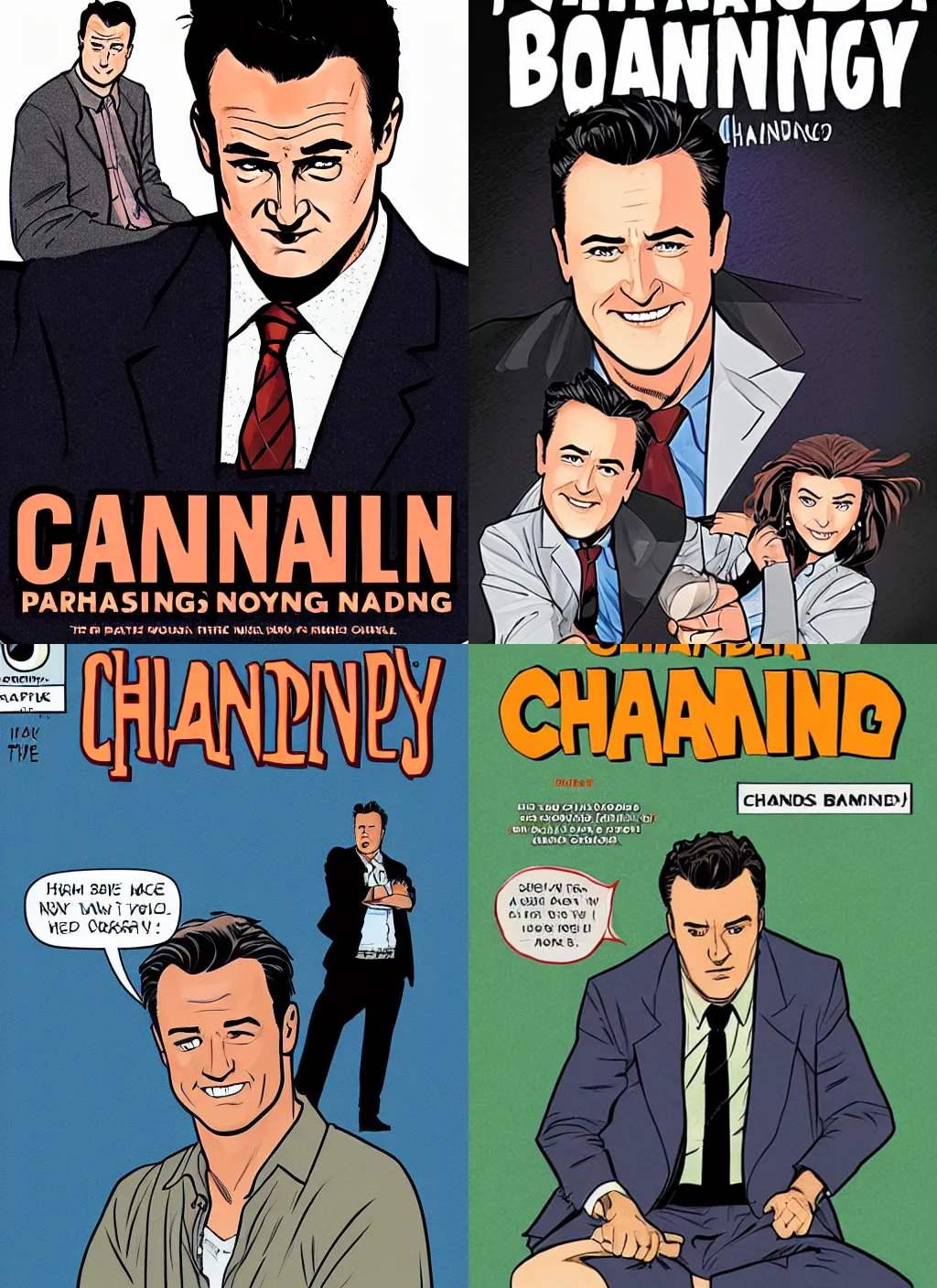 Prompt: chandler bing graphic novel