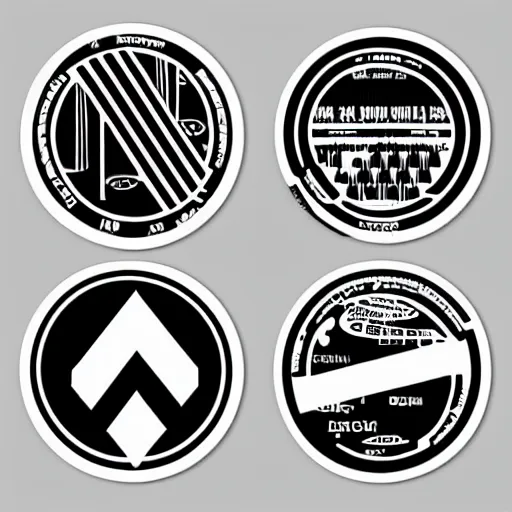 Image similar to black on white graphic design stickers in style of david rudnick, eric hu, acid, y 2 k