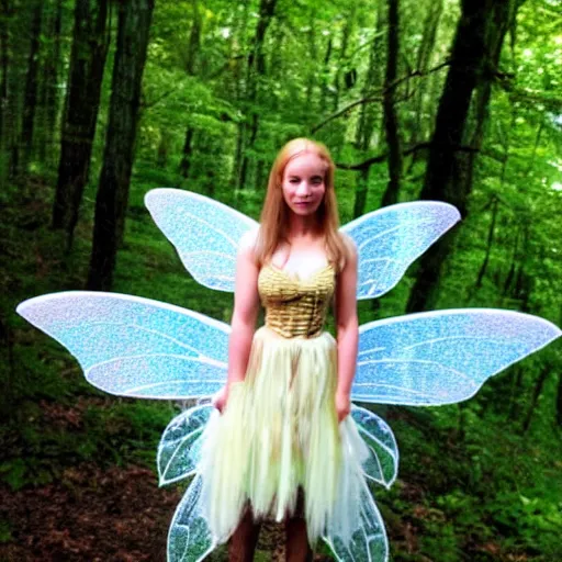 Prompt: photo of a stunningly beautiful cottagecore fairy