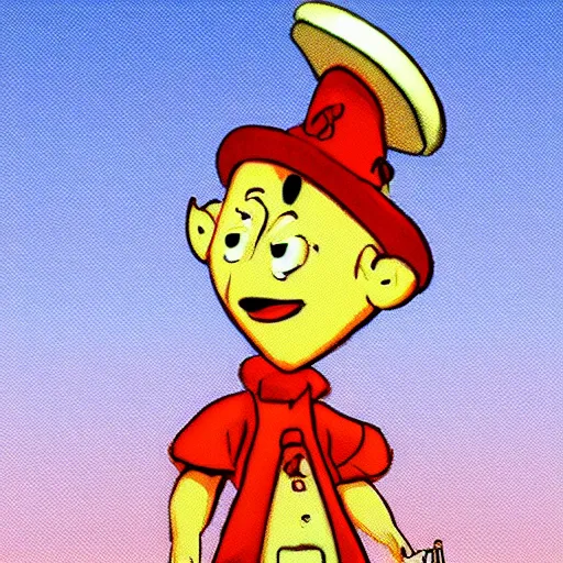Image similar to a cartoon character, papaya the sailor