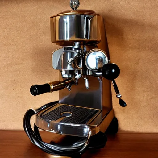 Prompt: steam punk espresso machine